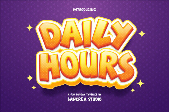 Daily Hours: A Bold Display Font for Small Business Branding