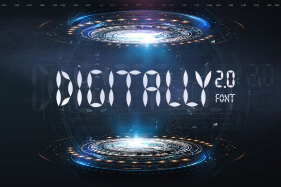 Digitally Font: A Futuristic Display Typeface for Small Business Branding