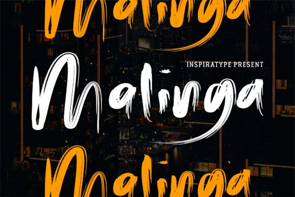 Malinga: A Brushed Display Font That Adds Texture to Real Branding