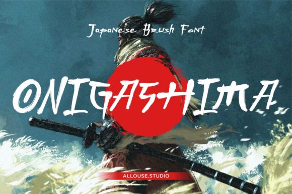 Onigashima: A Bold Japanese Brush Display Font for Impactful Branding